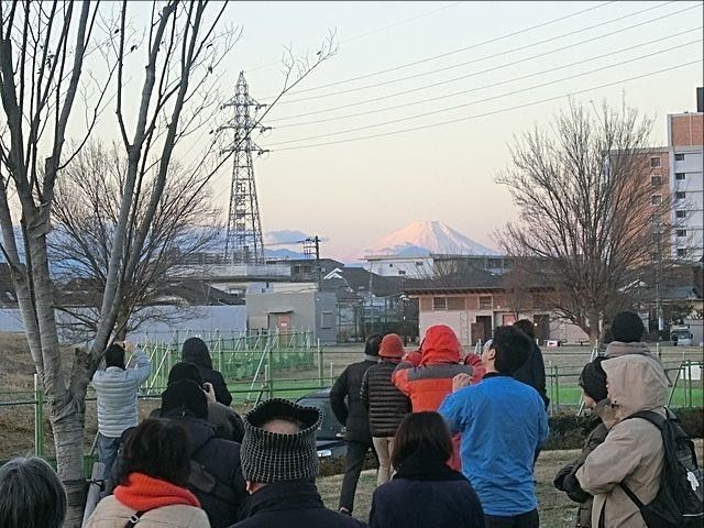 2020元旦に東伏見公園から見えた富士山