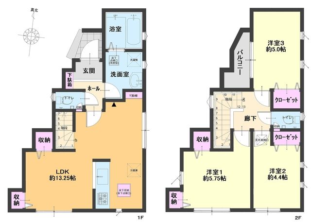 西東京市保谷町6丁目 新築分譲住宅1号棟の間取図（2022.7.29）スプラッシュ