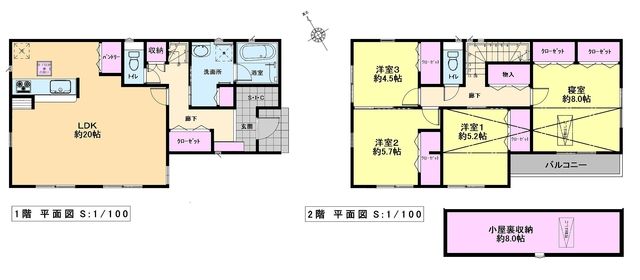 西東京市富士町4丁目1号棟の間取り図（2022.9.10）スプラッシュ