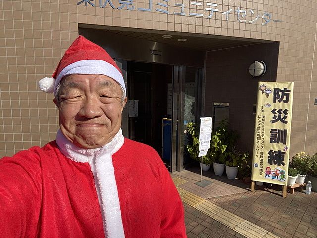 クリスマスイベントでサンタになった鈴社長